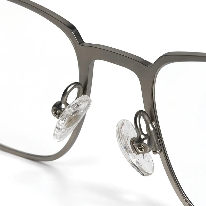Quarion | Silver Medium Full Rim Rectangle Clip-on for Men & Women [Clip-on]