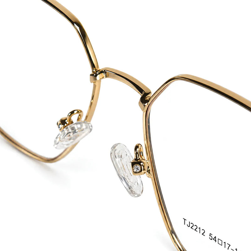 Zenith | Gold and Black Medium Full Rim Hexagonal Clip-on for Men & Women [Clip-on]