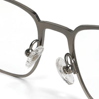 Quarion | Grey Medium Full Rim Rectangle Clip-on for Men & Women [Clip-on]