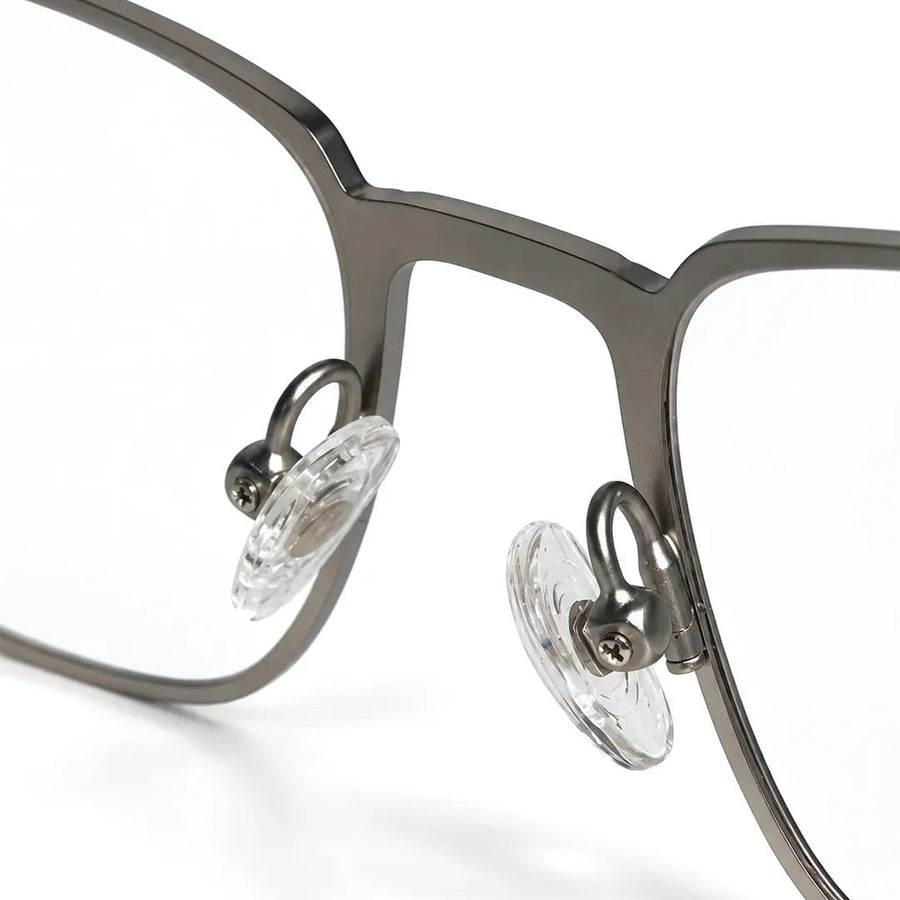 Quarion | Grey Medium Full Rim Rectangle Clip-on for Men & Women [Clip-on]