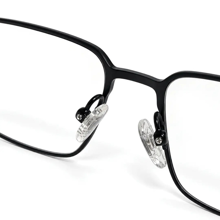 Crystar | Black Medium Full Rim Rectangle Clip-on for Men & Women [Clip-on]