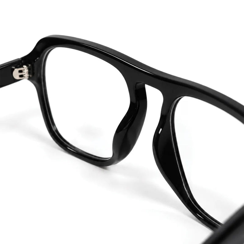 Ember | Black Medium Full Rim Square Clip-on for Men & Women [Clip-on]