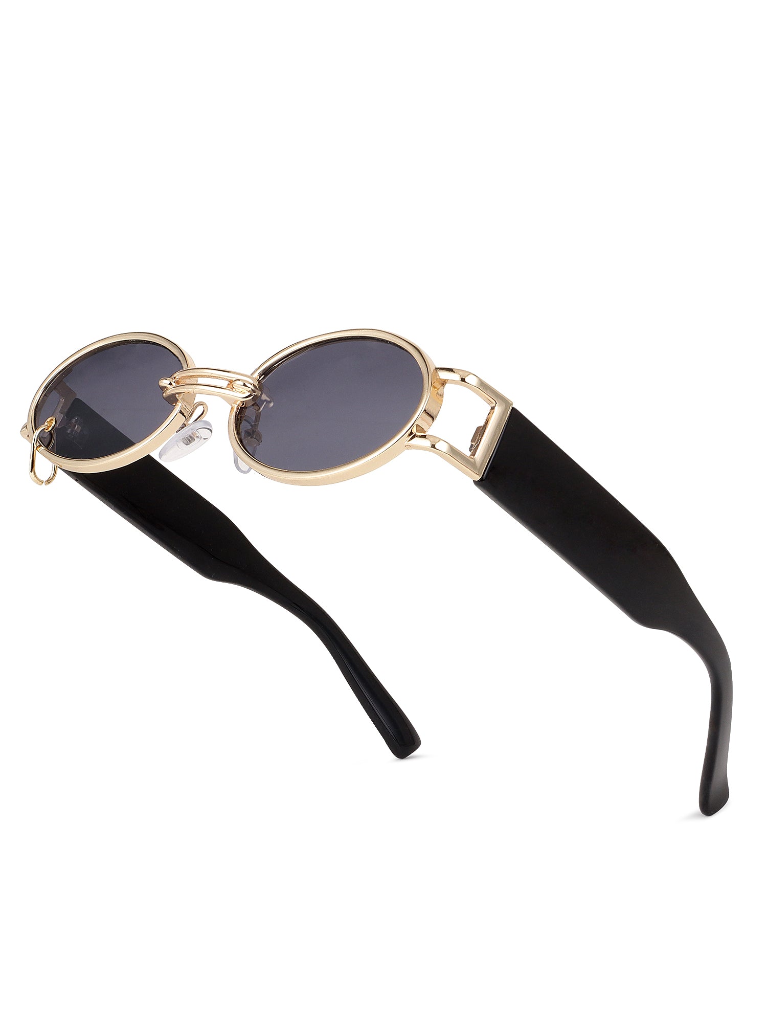 Darkion | Grey Medium Full Rim Oval Sunglasses for Women [UV-protected]