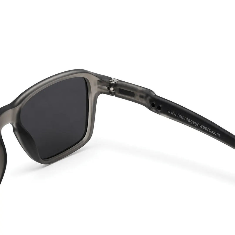 Rift | Grey/Black Large Full Rim Rectangle Sports Sunglasses for Men & Women [Polarized]