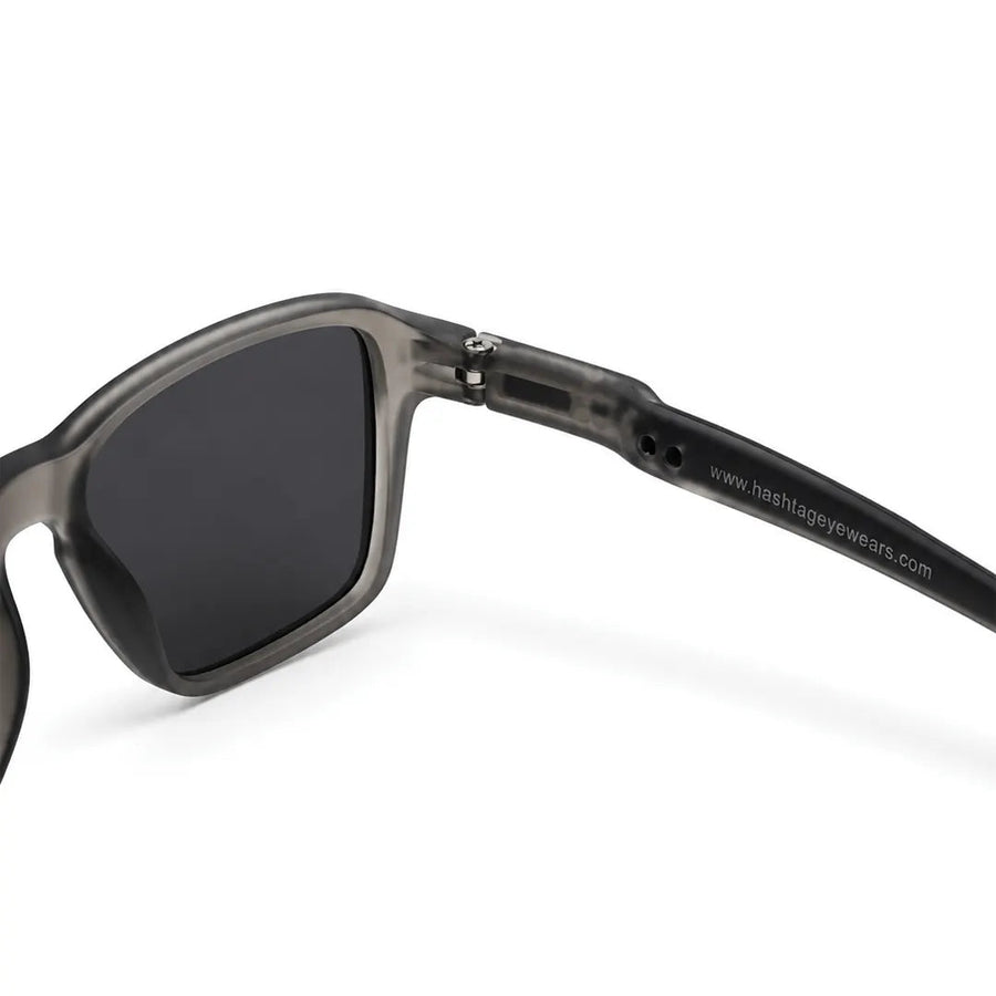 Rift | Grey/Black Large Full Rim Rectangle Sports Sunglasses for Men & Women [Polarized]