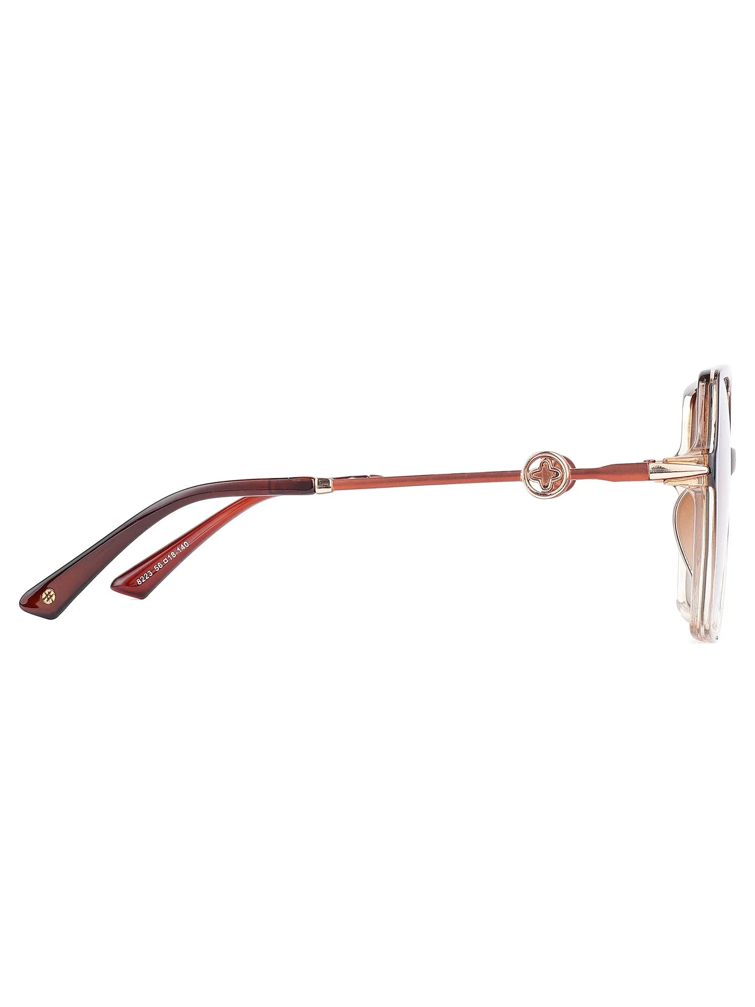 Ulyra | Gradient Brown Large Full Rim Square Sunglasses for Women [Polarized]