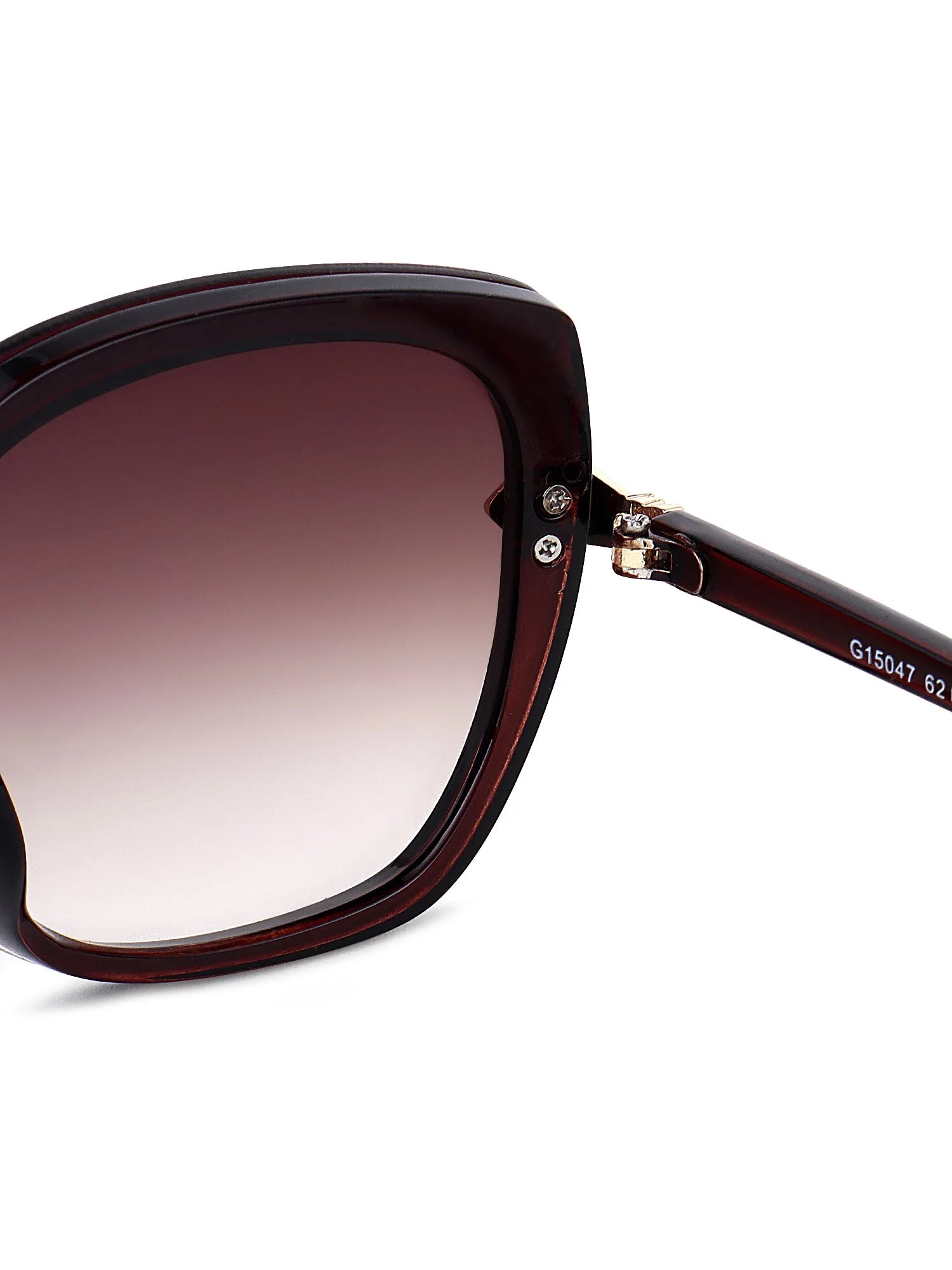 Thalron | Gradient Brown Large Full Rim Butterfly Sunglasses for Men & Women [UV-protected]