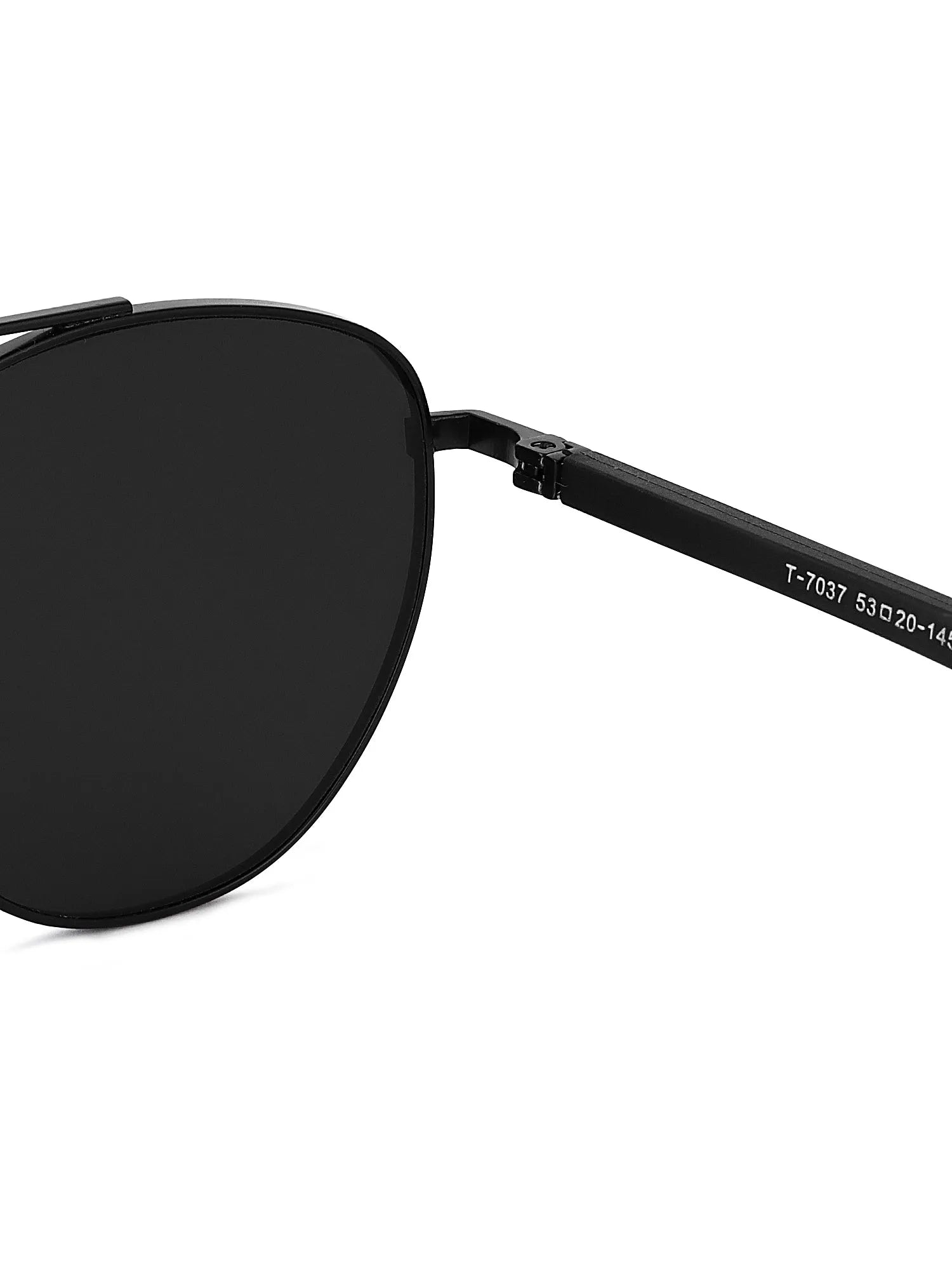 Valkyra | Black Large Full Rim Aviator Sunglasses for Men & Women [UV-protected]