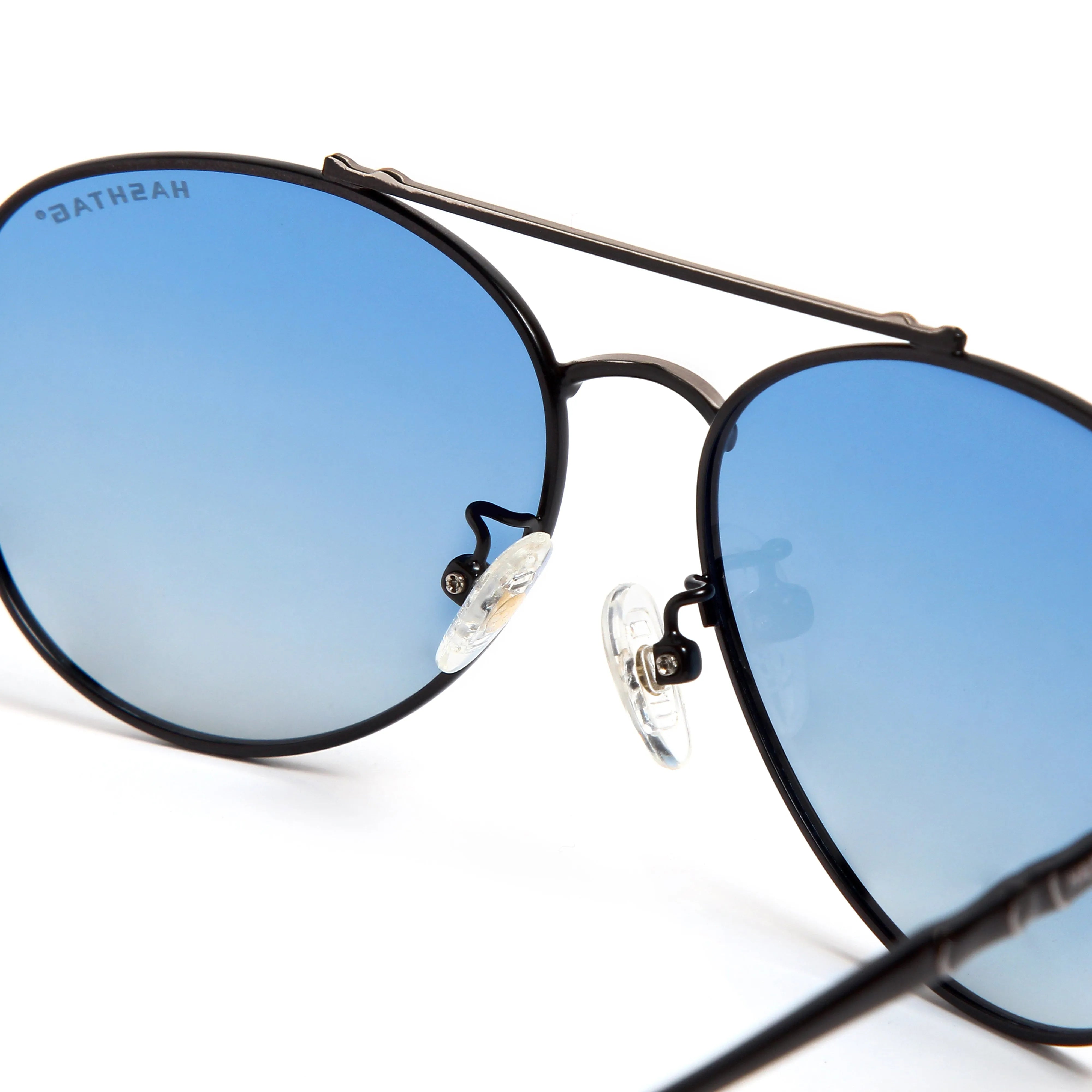 Valtor | Gradient Blue Small Full Rim Aviator Sunglasses for Men & Women [Polarized]