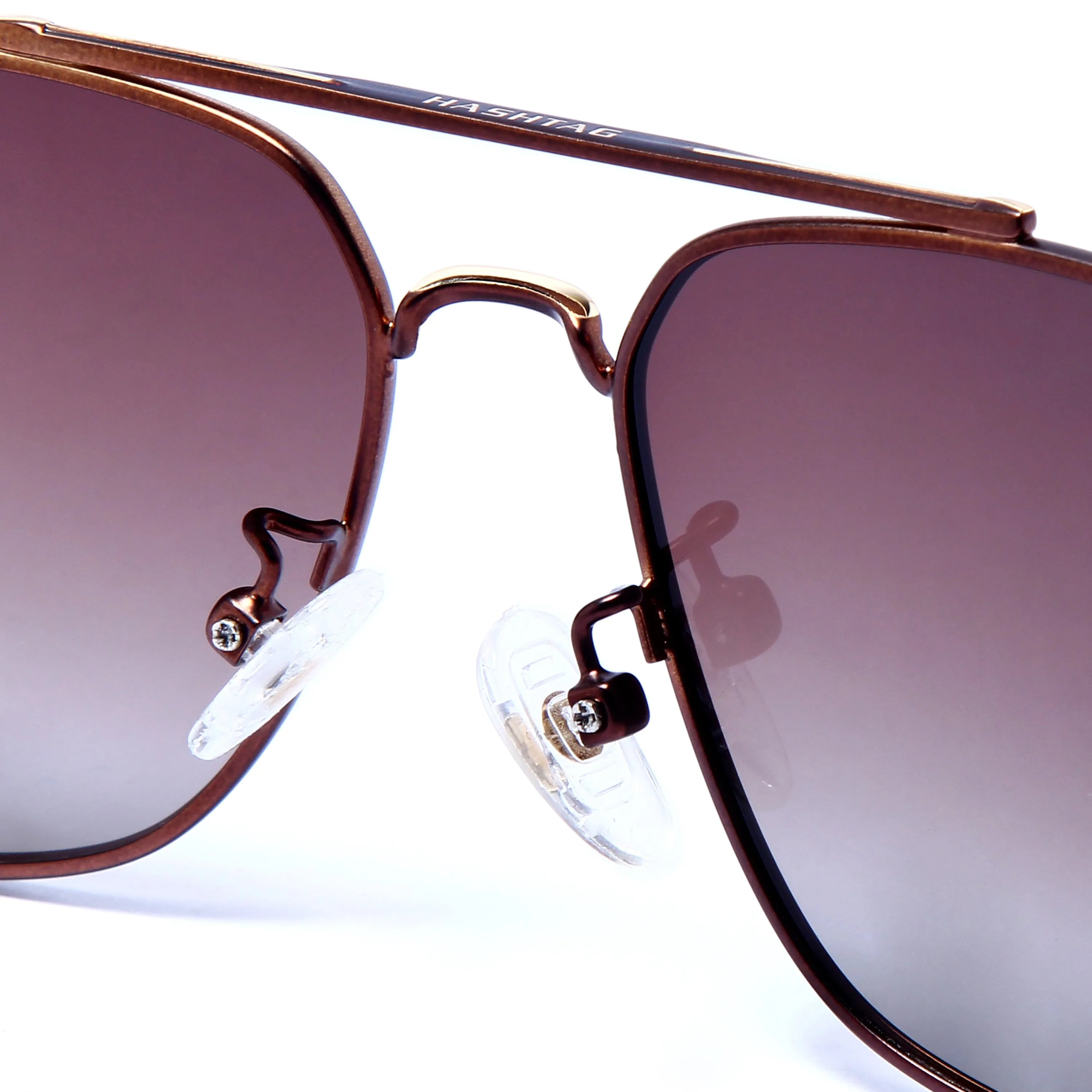 Unity | Gradient Brown Medium Full Rim Square Sunglasses for Men & Women [Polarized]