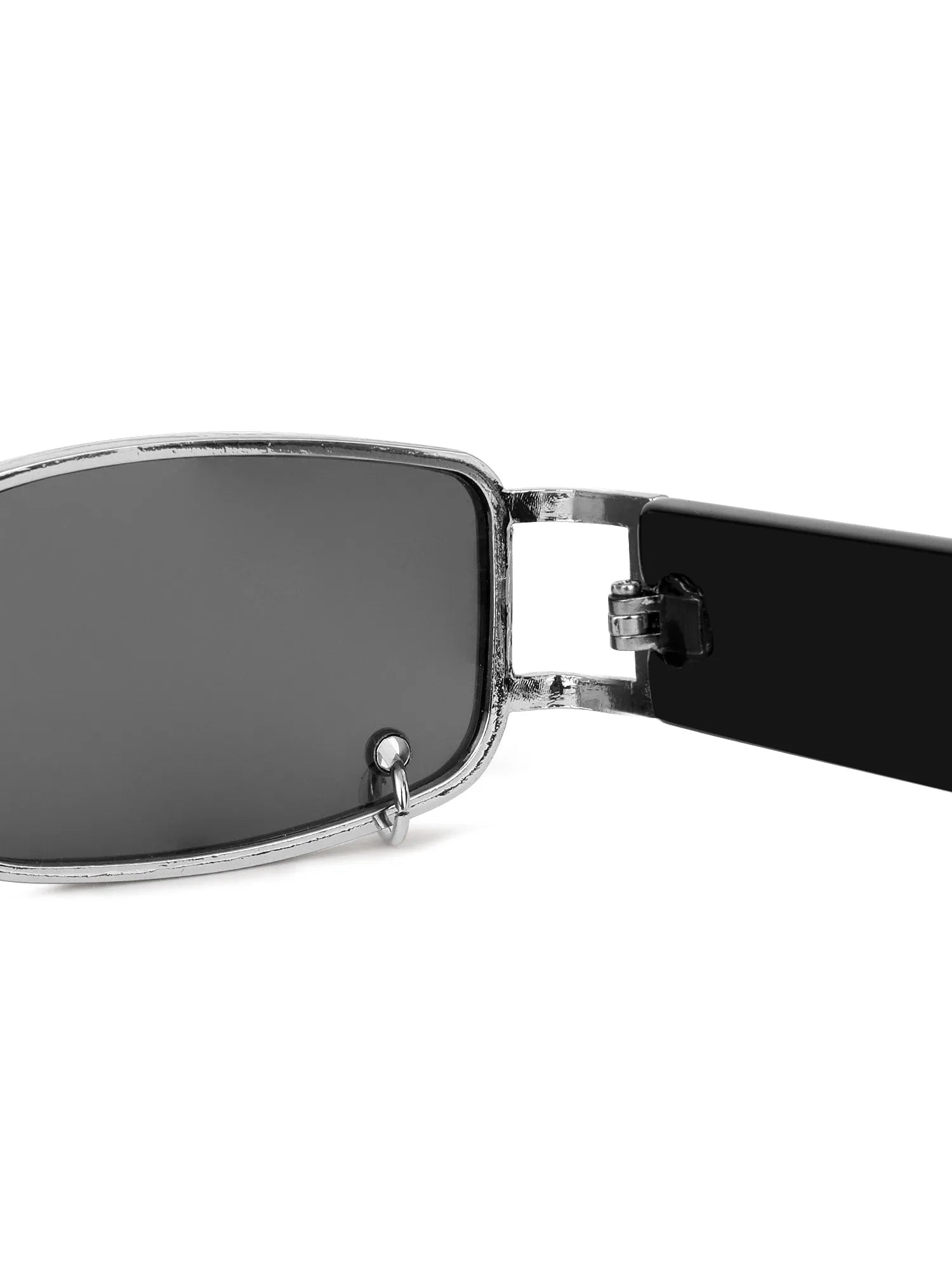 Darion | Silver Small Full Rim Rectangle Sunglasses for Women [UV-protected]