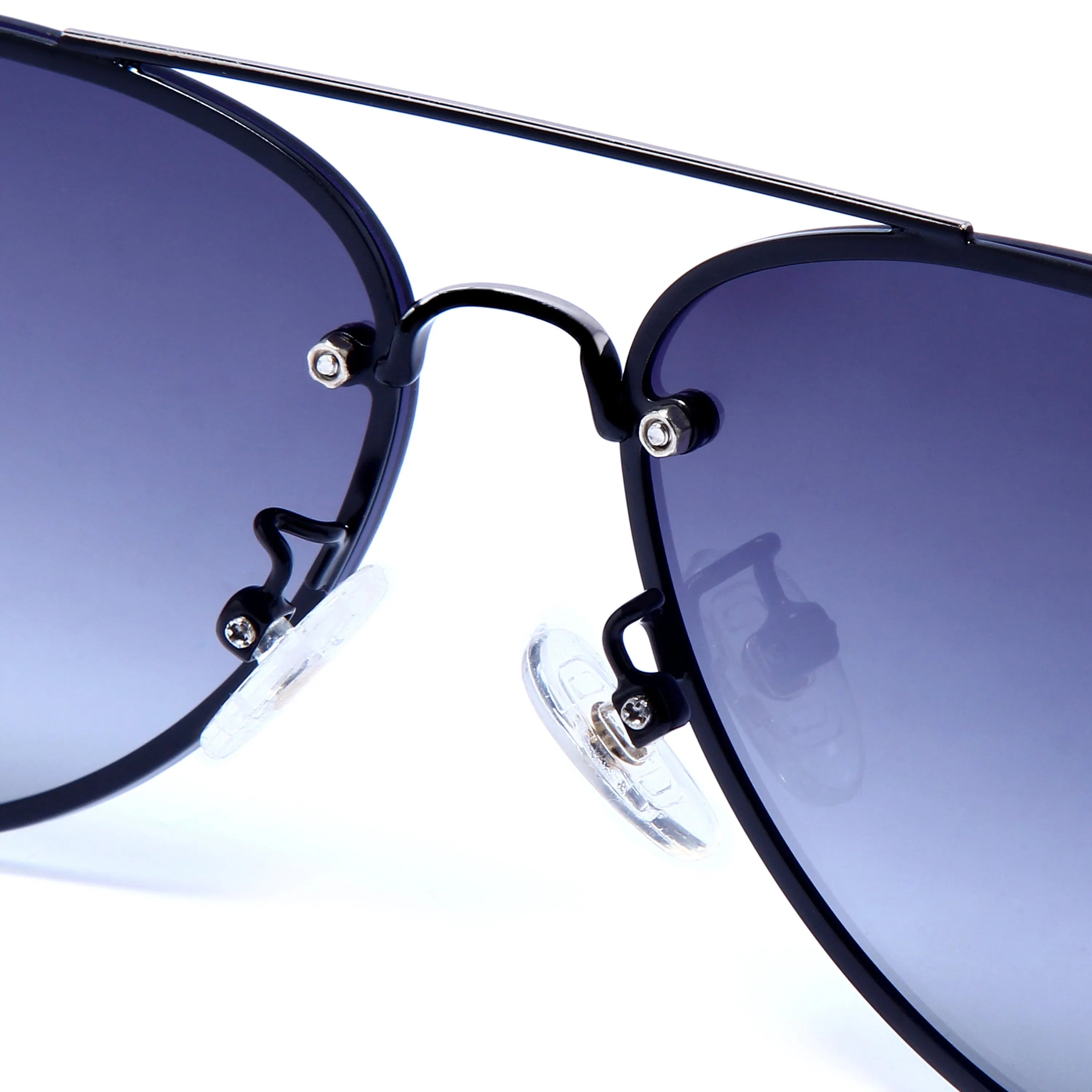 Nuvia | Gradient Blue Medium Full Rim Aviator Sunglasses for Men & Women [Polarized]