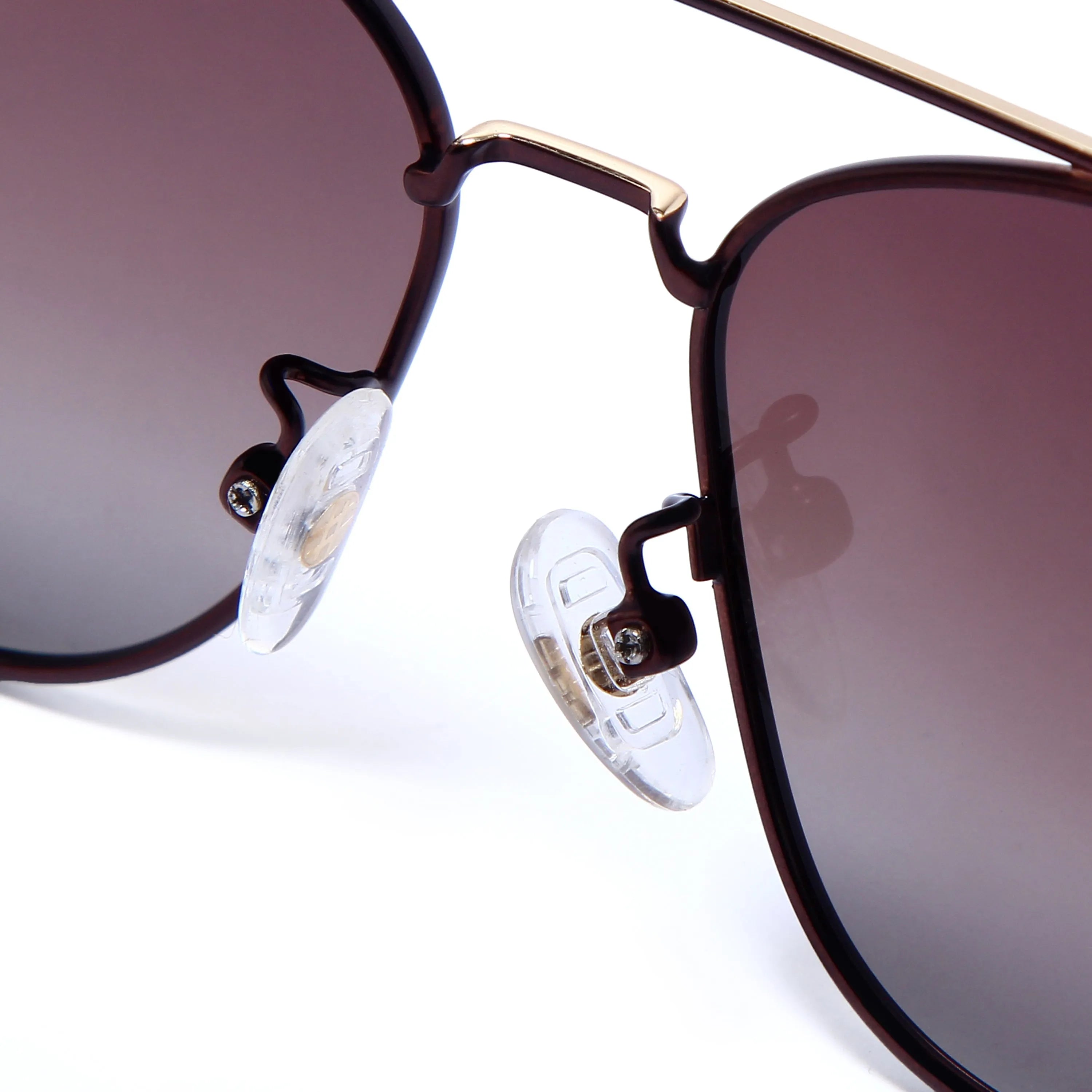 Enira | Gradient Brown Large Full Rim RECTANGLE Sunglasses for Men & Women [Polarized]