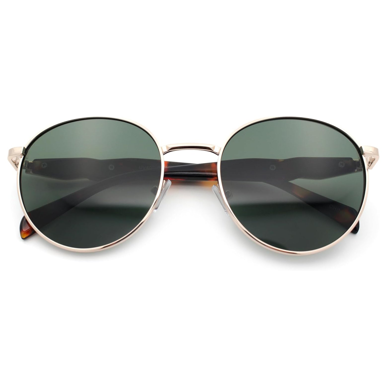 Platinum | Green Medium Full Rim Oval Sunglasses for Men & Women [UV-protected]