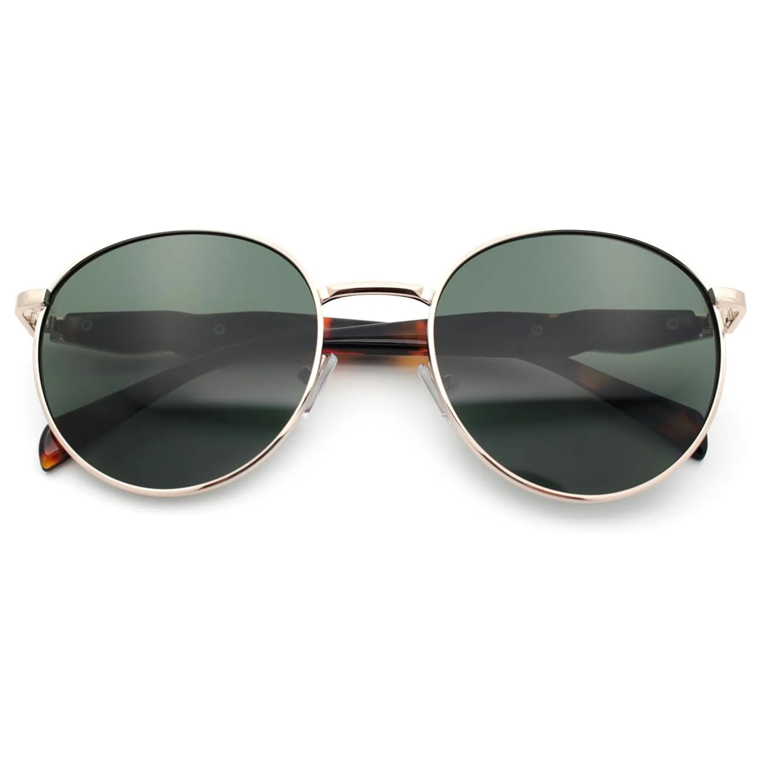 Platinum | Green Medium Full Rim Oval Sunglasses for Men & Women [UV-protected]
