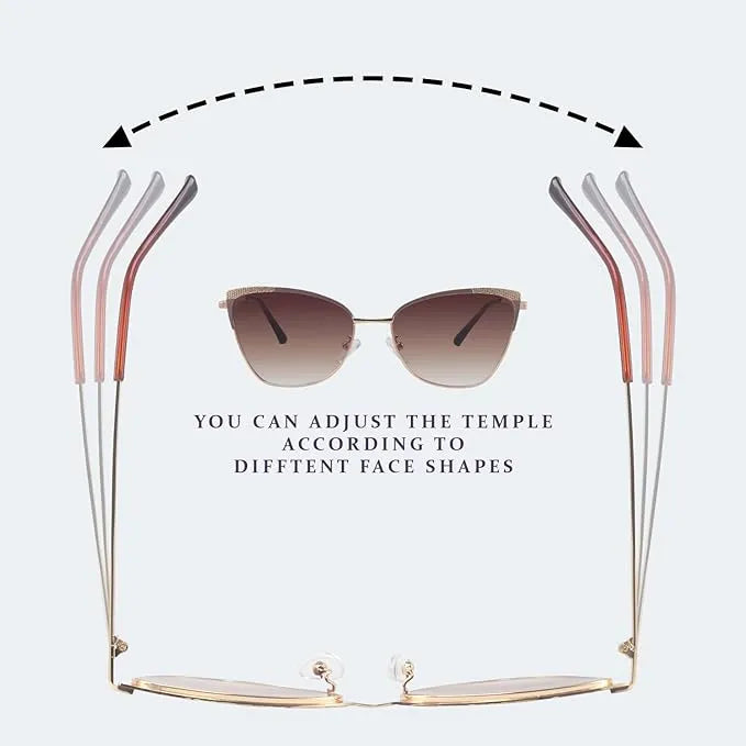 Torion | Brown Medium Full Rim Cateye Sunglasses for Women [UV-protected]