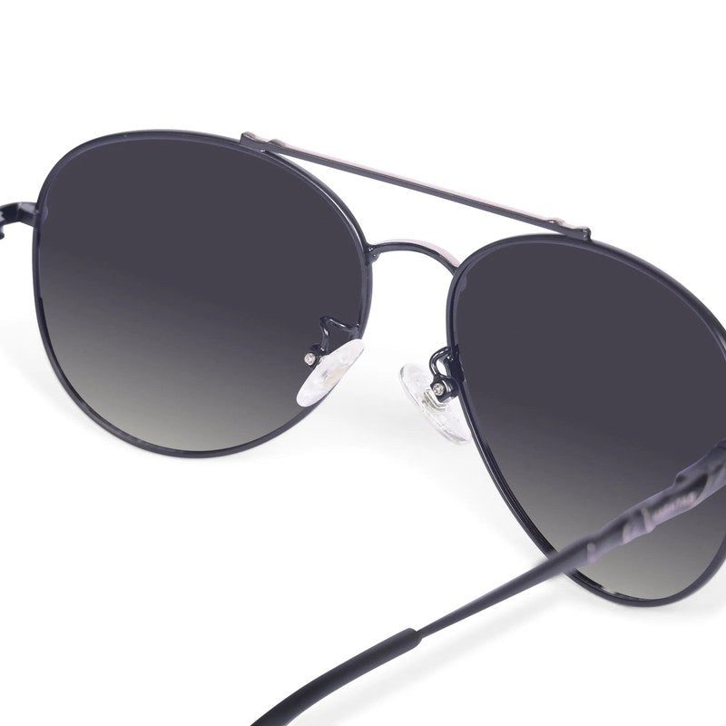Valtor | Gradient Purple Small Full Rim Aviator Sunglasses for Men & Women [Polarized]