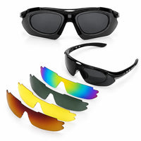Valkor | Black Free Size Half Rim Shield Sports Sunglasses for Men & Women Changeable Lens[Polarized]