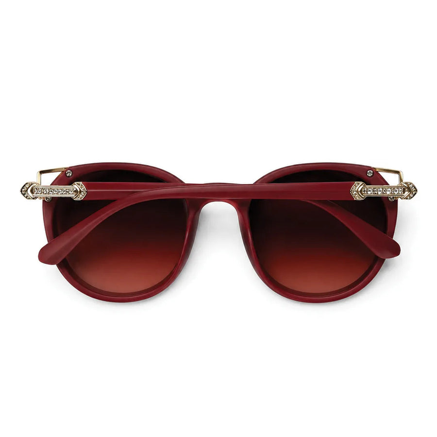 Vortex | Red Medium Full Rim Round Sunglasses for Women [UV-protected]