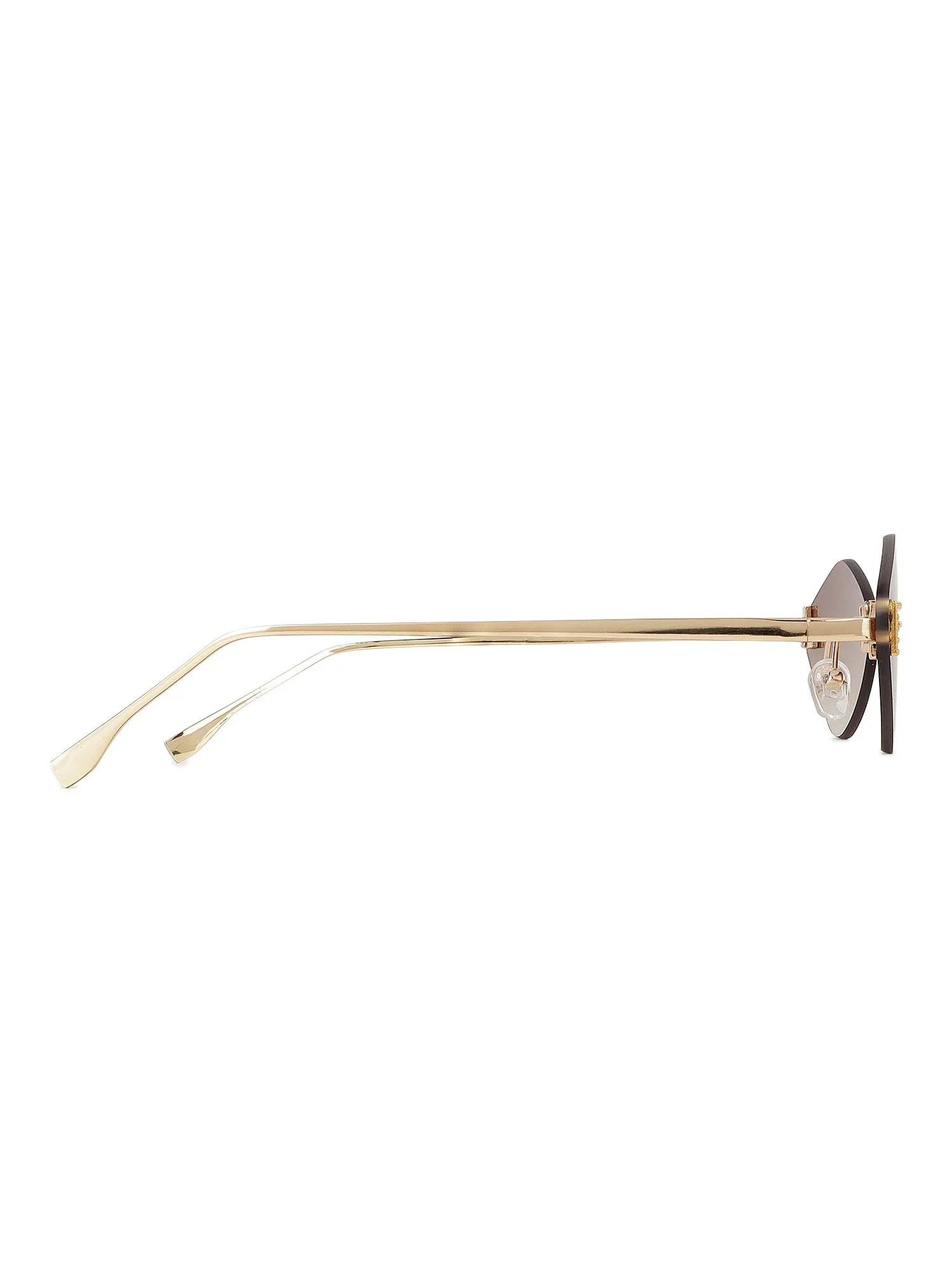 Xelora | Gradient Yellow Small Rim Less Diamond Sunglasses for Women [UV-protected]