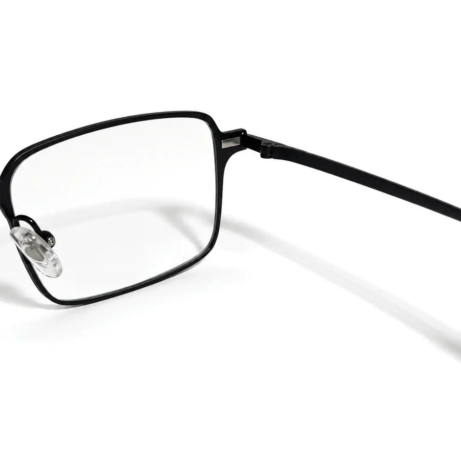 Crystar | Black Medium Full Rim Rectangle Clip-on for Men & Women [Clip-on]