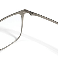 Quarion | Grey Medium Full Rim Rectangle Clip-on for Men & Women [Clip-on]