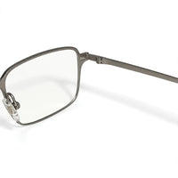 Crystar | Silver Medium Full Rim Rectangle Clip-on for Men & Women [Clip-on]