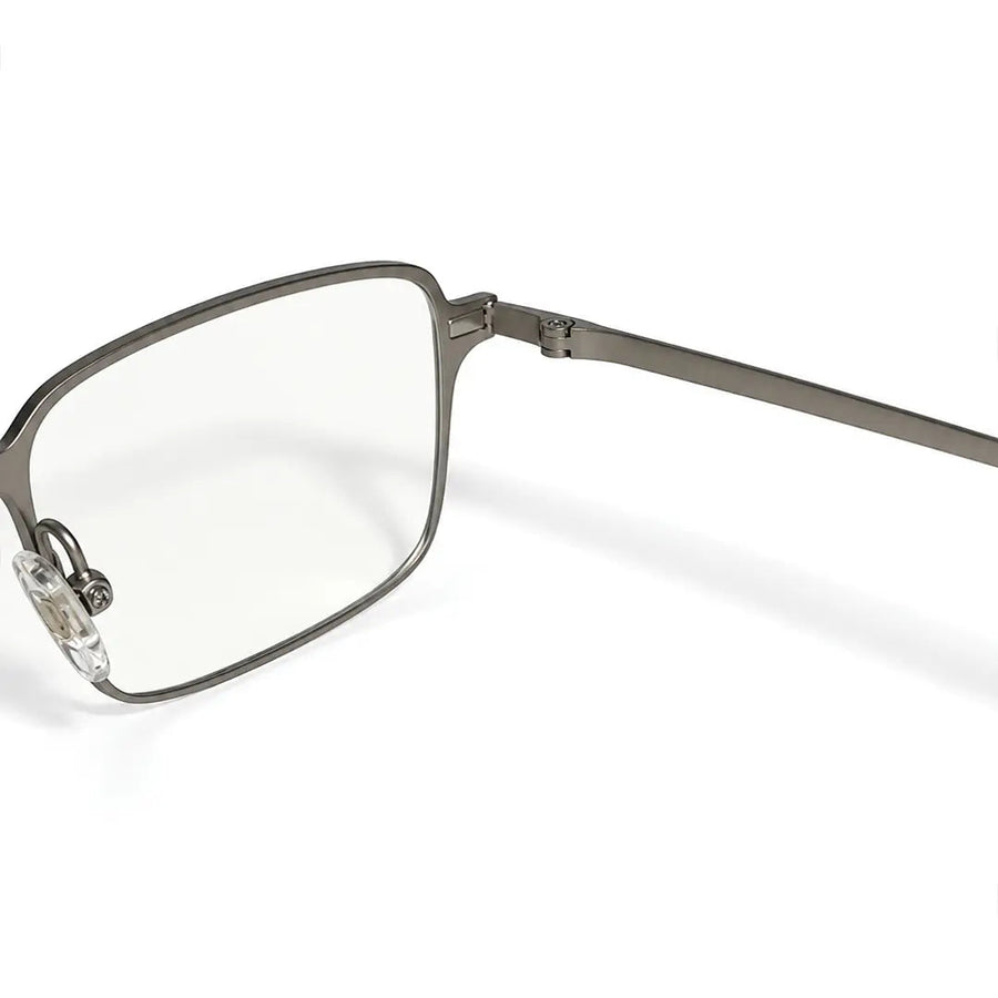 Crystar | Silver Medium Full Rim Rectangle Clip-on for Men & Women [Clip-on]