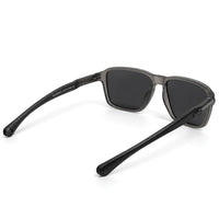 Rift | Grey/Black Large Full Rim Rectangle Sports Sunglasses for Men & Women [Polarized]