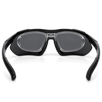 Valkor | Black Free Size Half Rim Shield Sports Sunglasses for Men & Women Changeable Lens[Polarized]