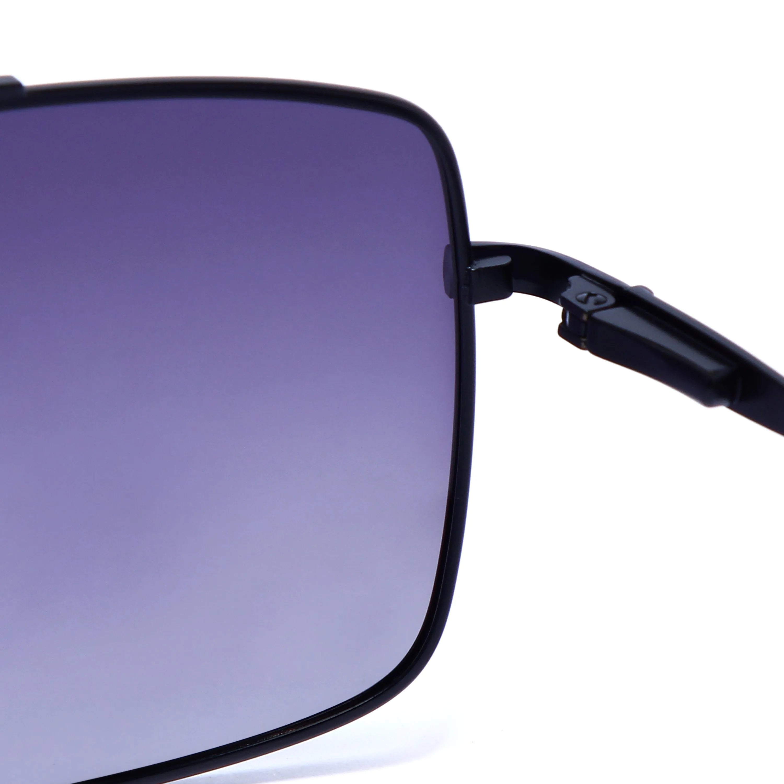 Kynra | Black Large Full Rim Aviator Sunglasses for Men & Women [Polarized]