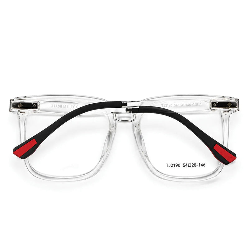 Blaze | Transparent Medium Full Rim Wayfarer Clip-on for Men & Women [Clip-on]