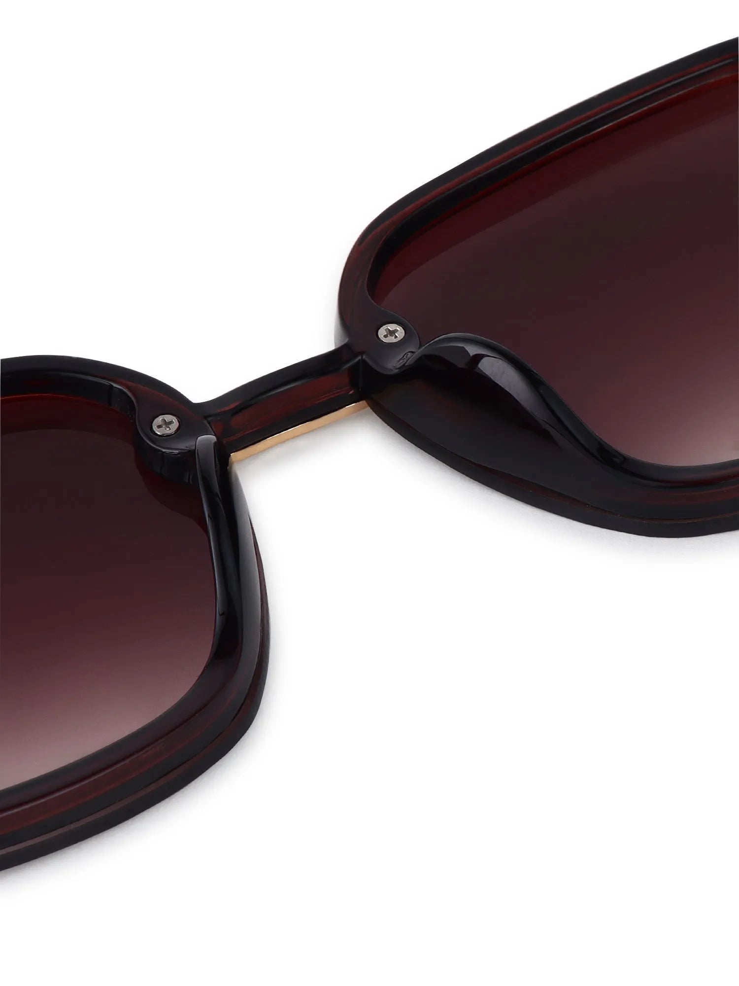 Xyrion | Gradient Brown Large Full Rim Butterfly Sunglasses for Men & Women [UV-protected]