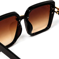 Valoria | Brown Large Full Rim Square Sunglasses for Women [UV-protected]