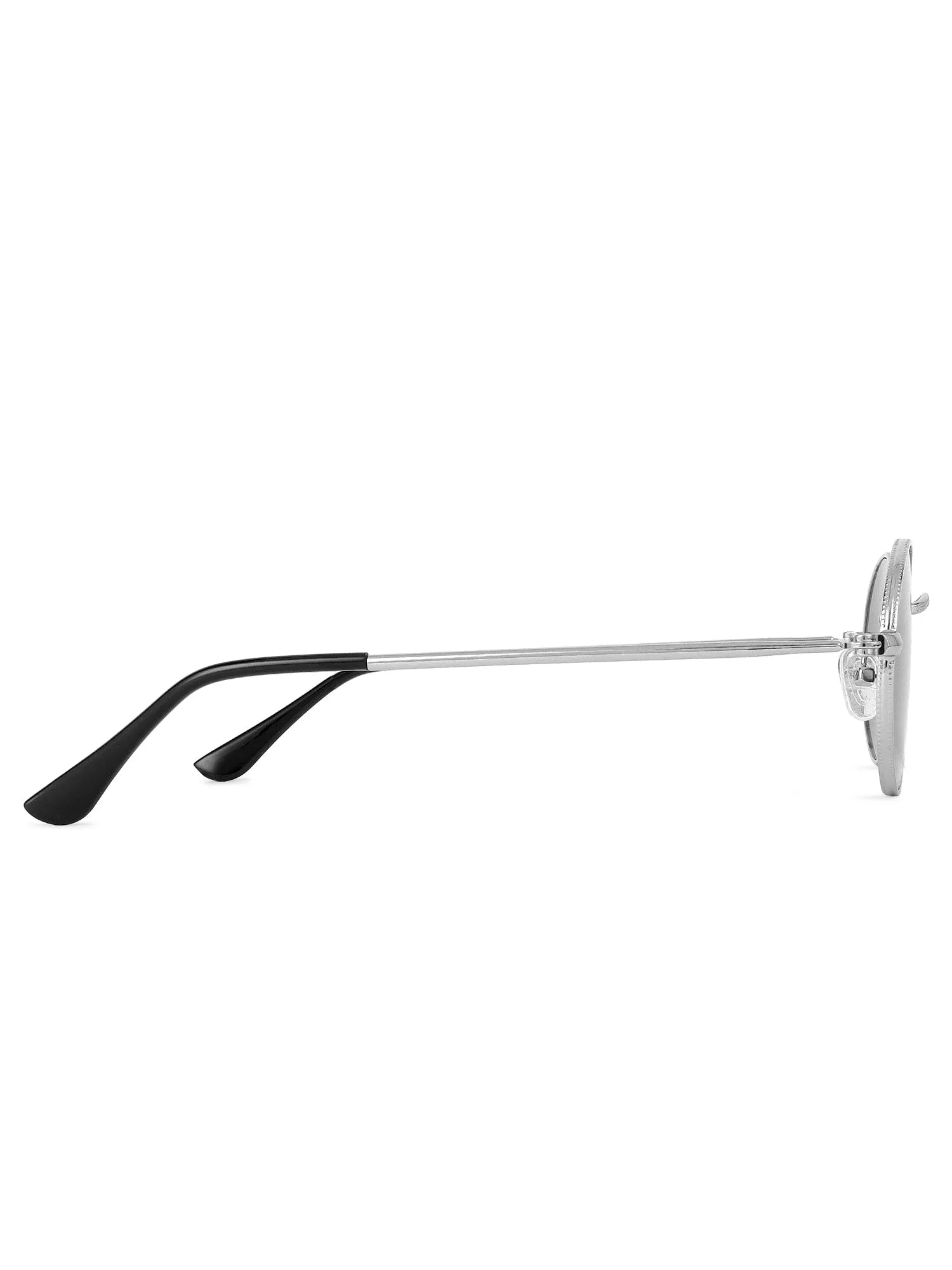 Nimbra | Silver Small Full Rim Oval Sunglasses for Women [UV-protected]
