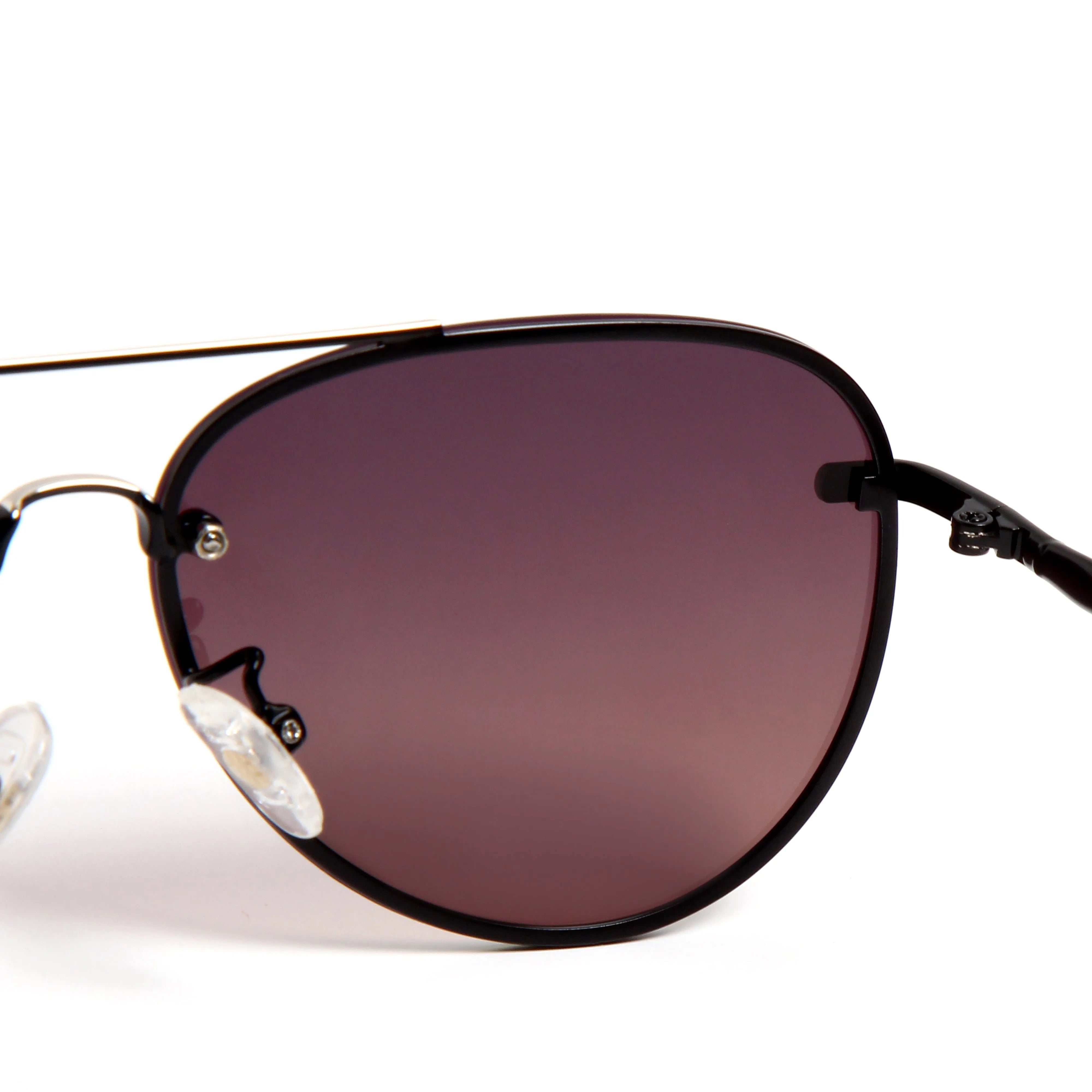 Nuvia | Gradient Pink brown Medium Full Rim Aviator Sunglasses for Men & Women [Polarized]