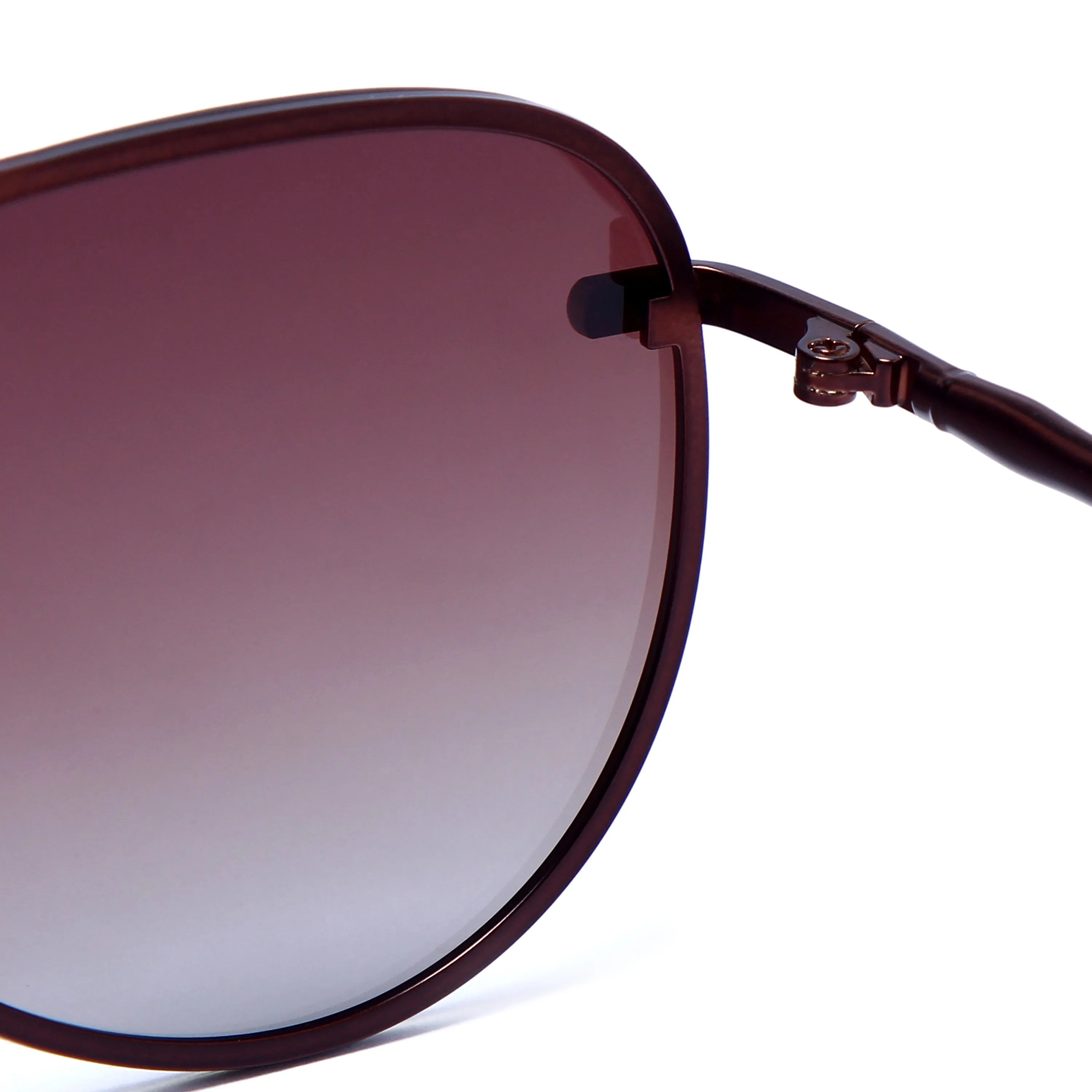 Nuvia | Golden & Brown Medium Full Rim Aviator Sunglasses for Men & Women [Polarized]
