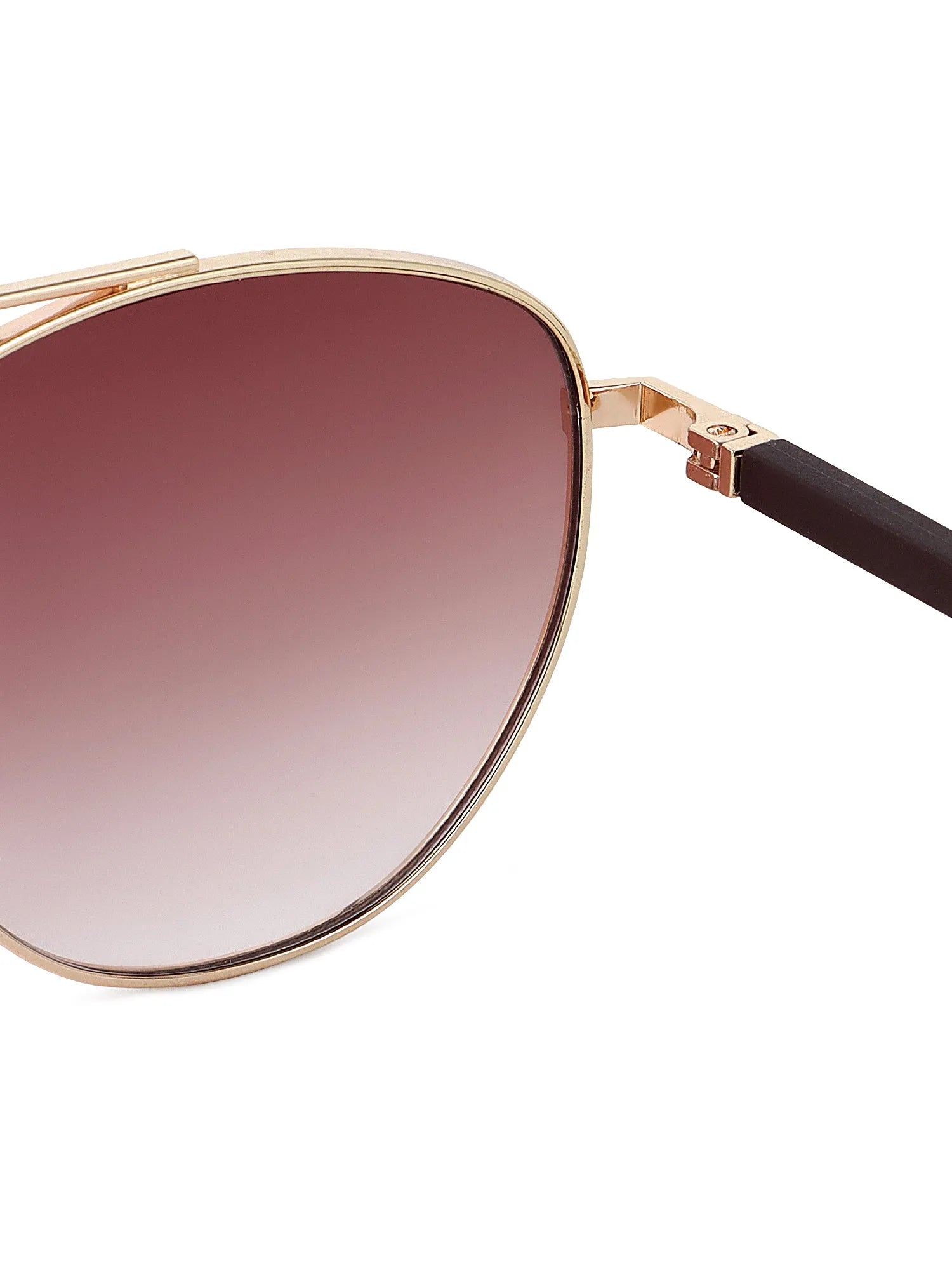 Valkyra | Gradient Brown Large Full Rim Aviator Sunglasses for Men & Women [UV-protected]