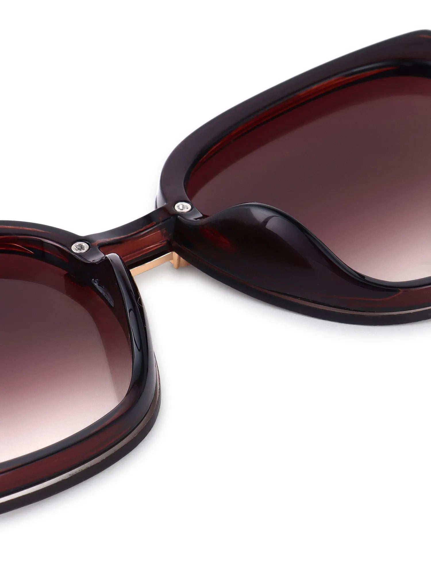 Thalron | Gradient Brown Large Full Rim Butterfly Sunglasses for Men & Women [UV-protected]
