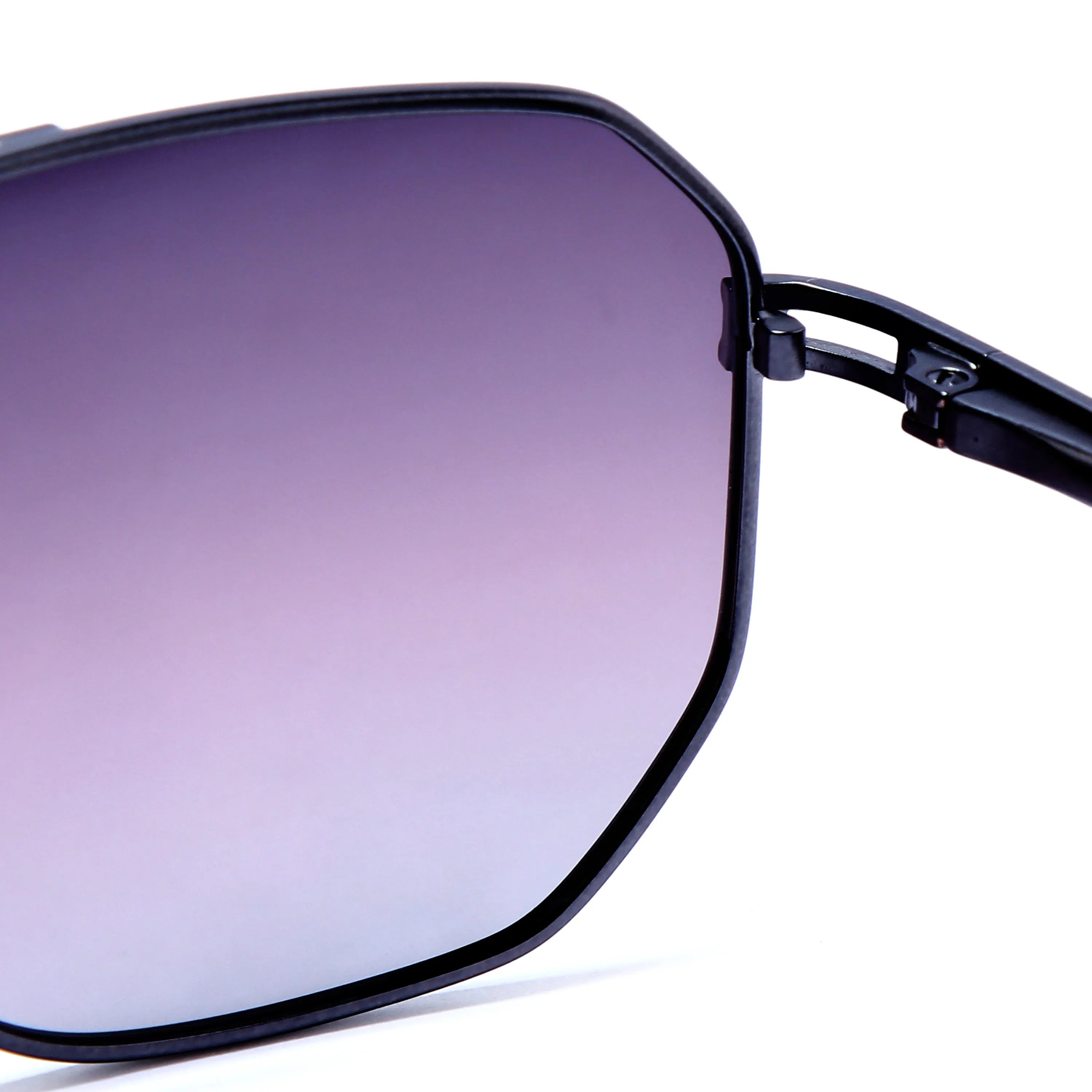 Sion | Gradient Purple Medium Full Rim Haxagonal Sunglasses for Men & Women [Polarized]