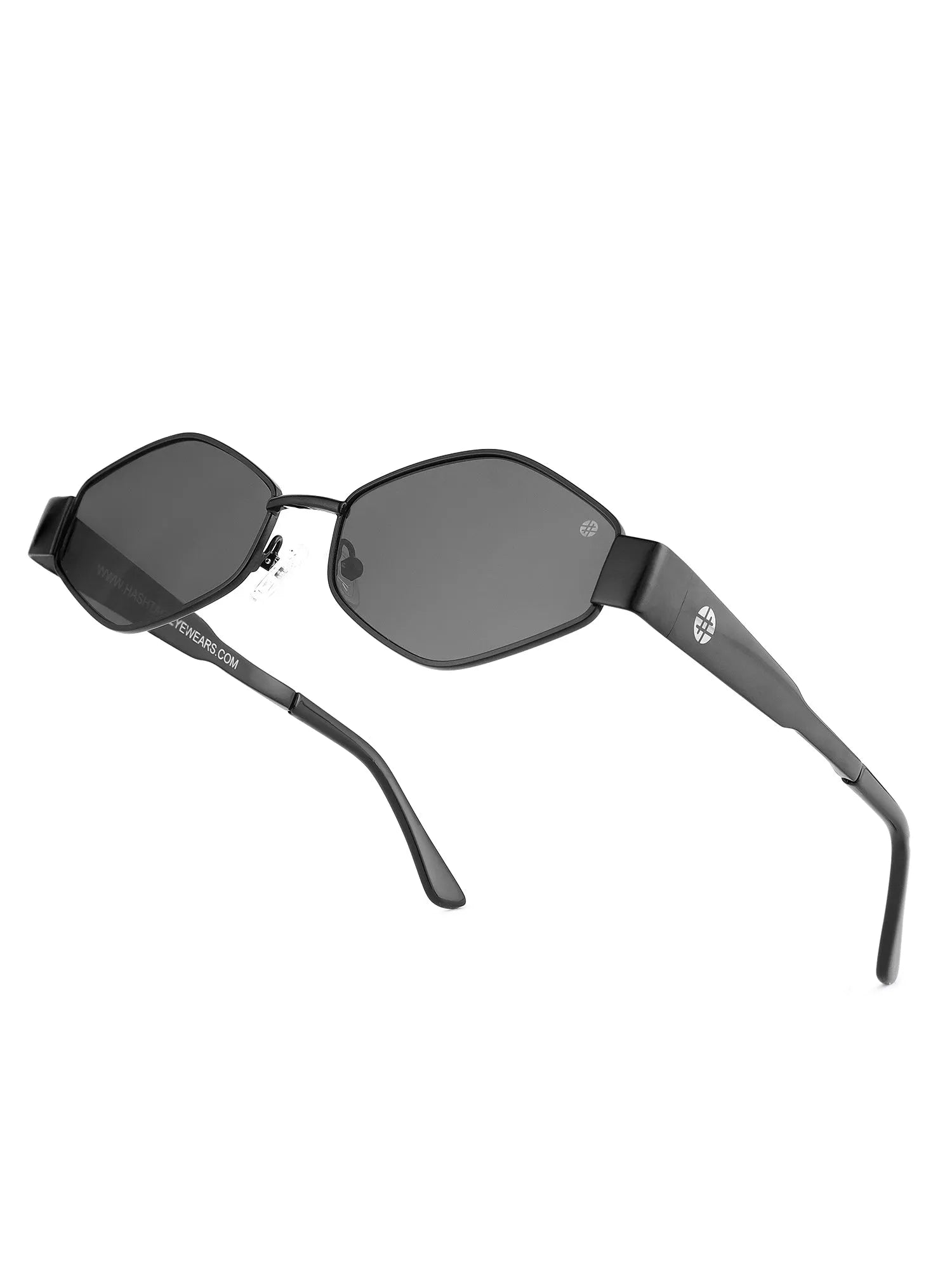 Ecliptor | Black Medium Full Rim Diamond Sunglasses for Women [UV-protected]