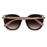 Vortex | Brown Medium Full Rim Round Sunglasses for Women [UV-protected]