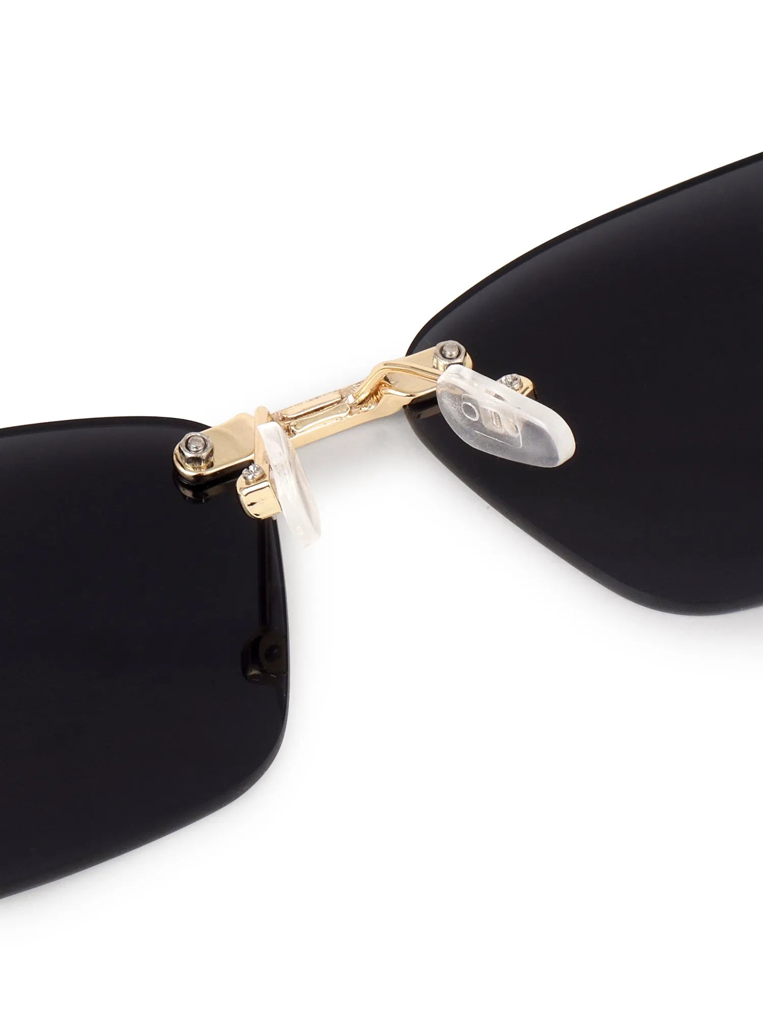 Rorion | BLK Medium Rim Less Rectangle Sunglasses for Men & Women [UV-protected]