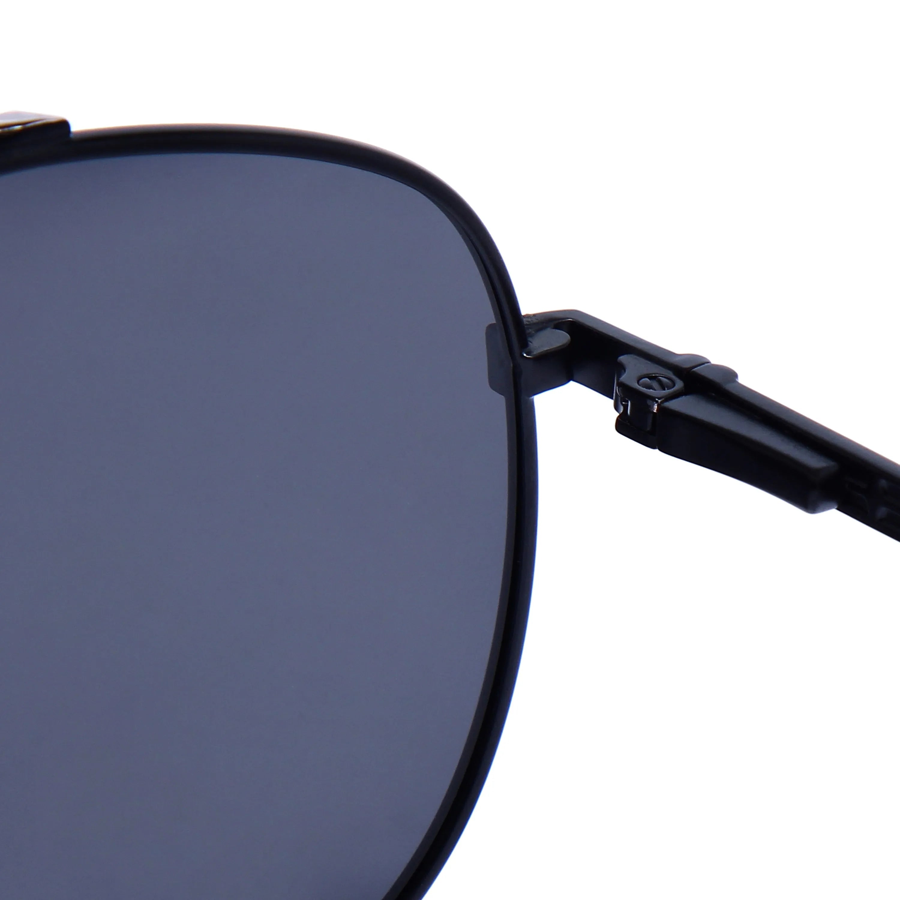 Ambience | Grey Medium Full Rim Aviator Sunglasses for Men & Women [Polarized]