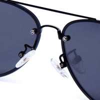 Nuvia Silver & Black Medium Full Rim Aviator Sunglasses for Men & Women — Hashtag Eyewears