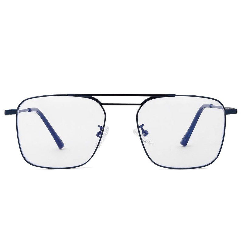 Neuron Blue Medium Full Rim RECTANGLE Computer Glasses for Men & Women — Hashtag Eyewears