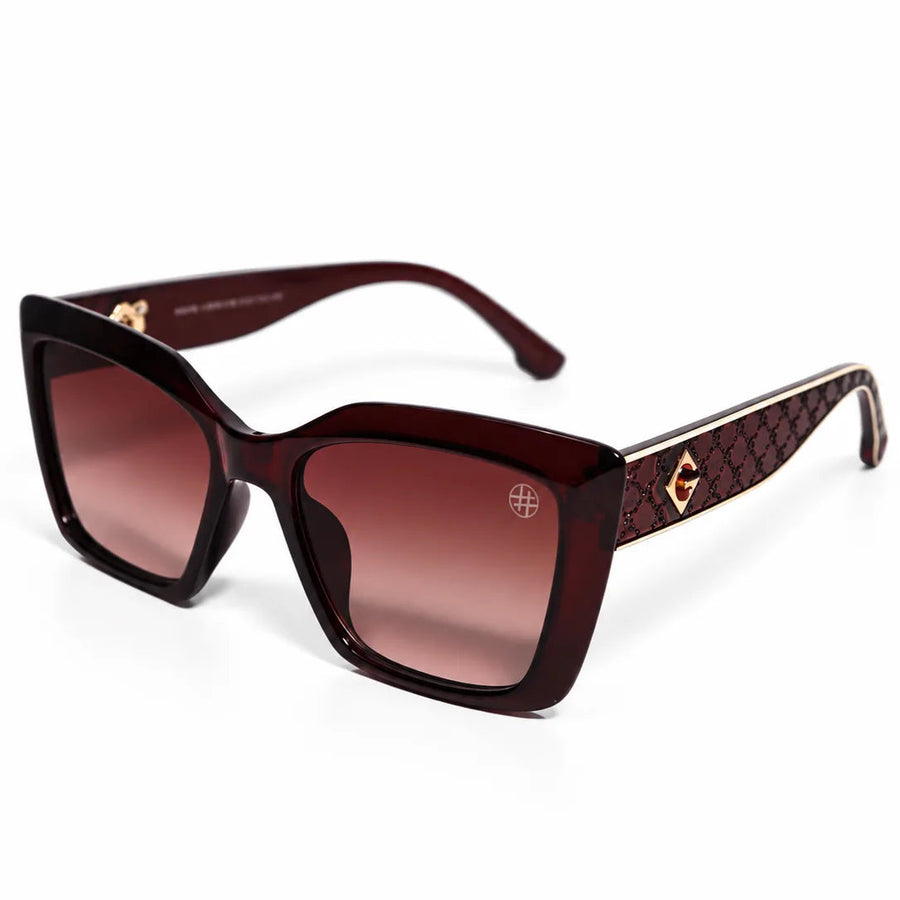 Gravon | Brown Large Full Rim Wayfarer Sunglasses for Women [UV-protected]