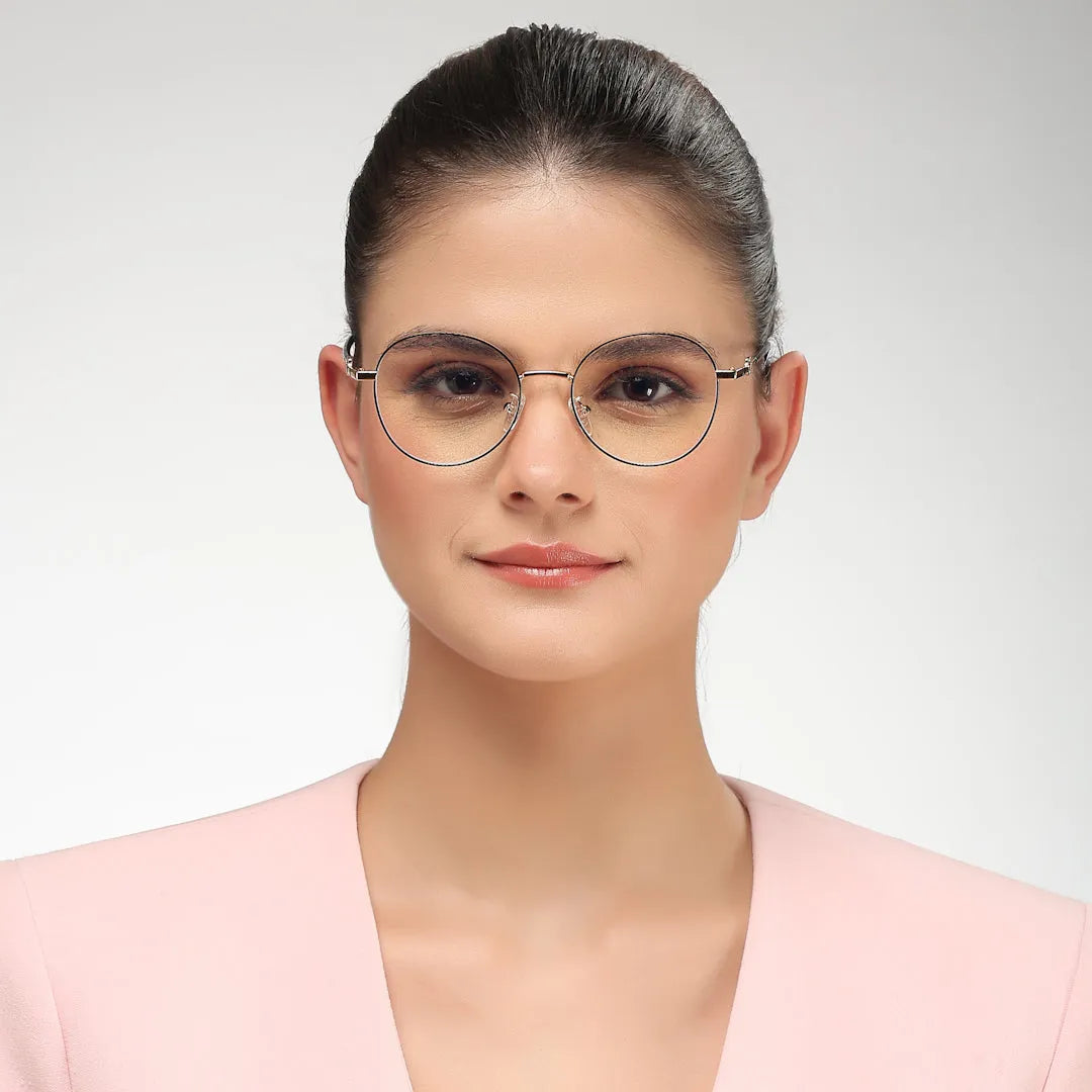 Astrid | Black Medium Full Rim Oval Computer Glasses for Men & Women [Blue Block]