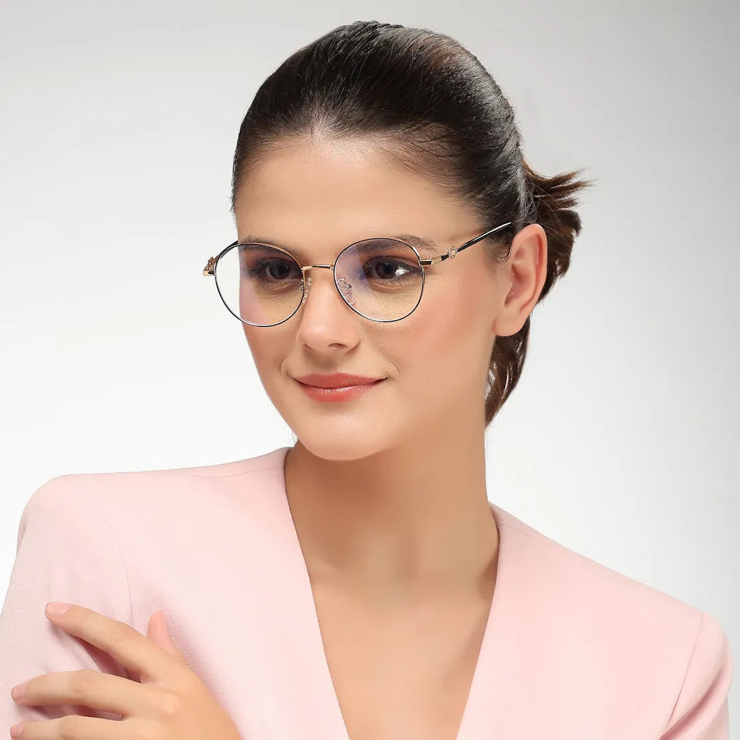 Astrid | Black Medium Full Rim Oval Computer Glasses for Men & Women [Blue Block]