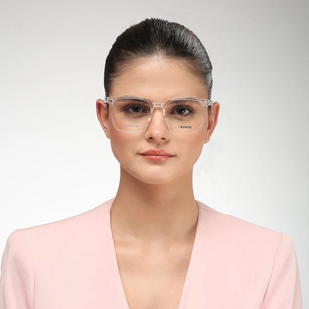 Blaze | Transparent Medium Full Rim Wayfarer Clip-on for Men & Women [Clip-on]